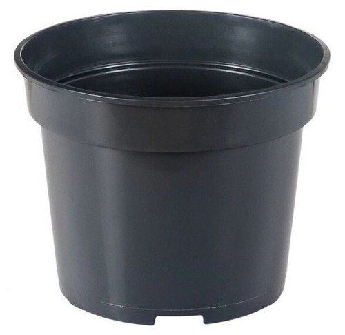 Black plastic plant pots - plant, small