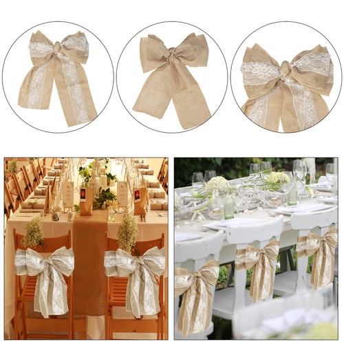 Hessian burlap chair - burlap, sashes