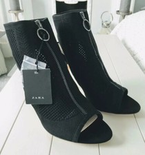 Zara Black Fabric High Heel