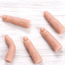  Nail Practice Fake Finger Tool Hand Nails Silicone Training with for Acrylic