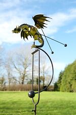 Rocking Balancing Golden Dragon Garden Ornament Decoration Flying Rocker Stake