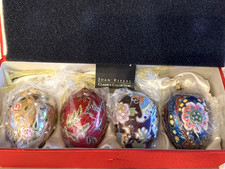 Joan Rivers Egg Shaped Christmas Ornaments In Box 
