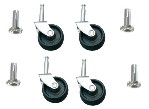 Single wheel castors - single, sockets