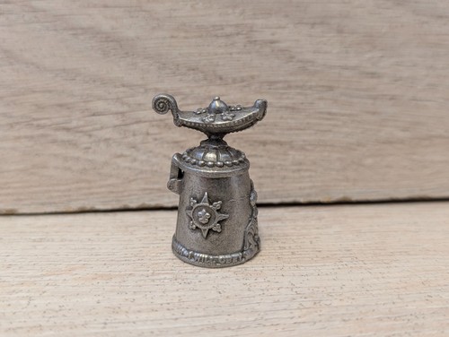 Vintage pewter thimble aladdin - thimble,