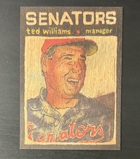 Ted Williams 2025 Topps Shoebox Treasures by Andy Friedman Wood Stock #d 1/5