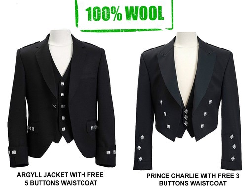 Scottish argyle kilt - kilt, jacket