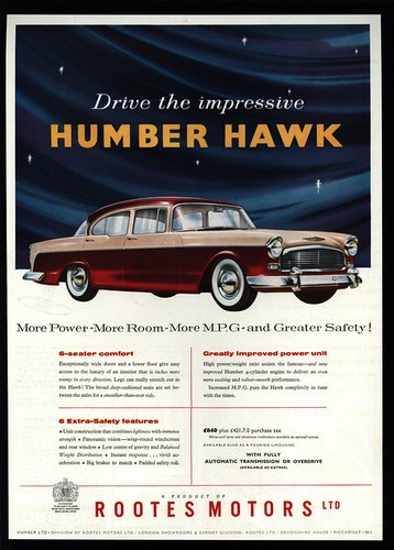 1957 rootes motors - humber, hawk