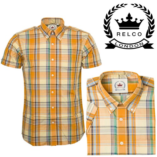 Relco men orange check - relco, men’s