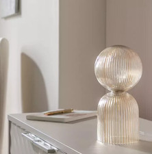 Habitat Globe Ribbed Glass