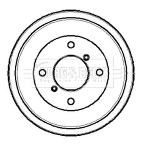 Brake drum bbr7027 - 1x,