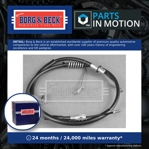 Handbrake cable rear left - cable,