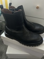 Zara Boots Leather Black Size