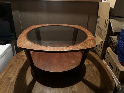 Retro coffee table - with, glass