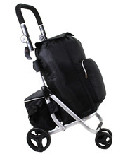 Large 4 Wheel Shopping Trolley Cart Lightweight strong manoeuvrable Folding 74L