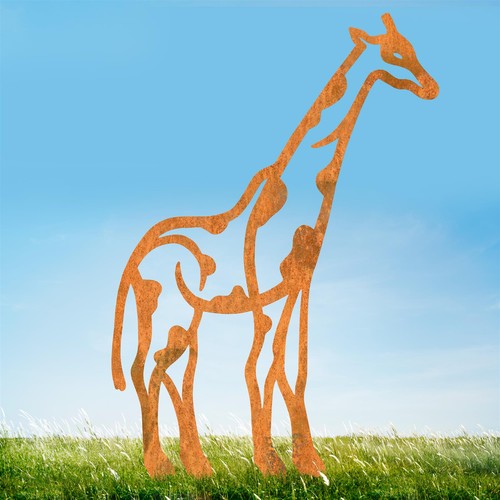 Rustic contemporary giraffe - rustic,