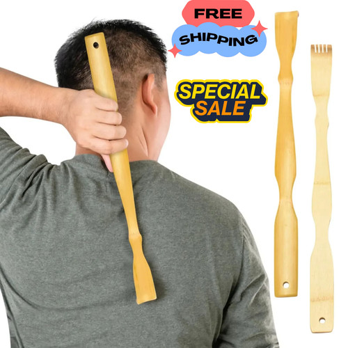 Bamboo back scratcher wood - scratcher,