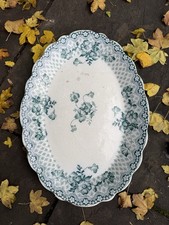 Vintage Large Serving Platter F&Sons Burslem England Floral Design