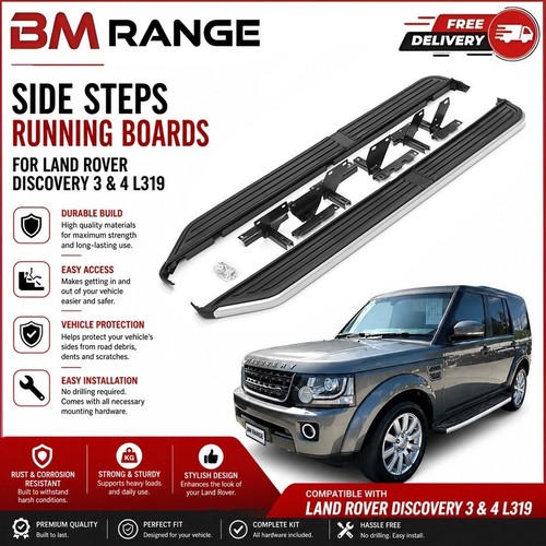 Black side steps - side, running