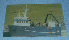 Vintage Scottish Fishing Boat Photo Lerwick Shetland Trawler Vessel LK801 Lomur