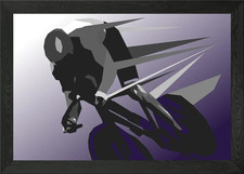 Track Cycling Pop Art Framed