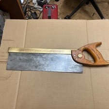 Vintage Spear & Jackson brass backed 14” 13tpi Tenon Saw 