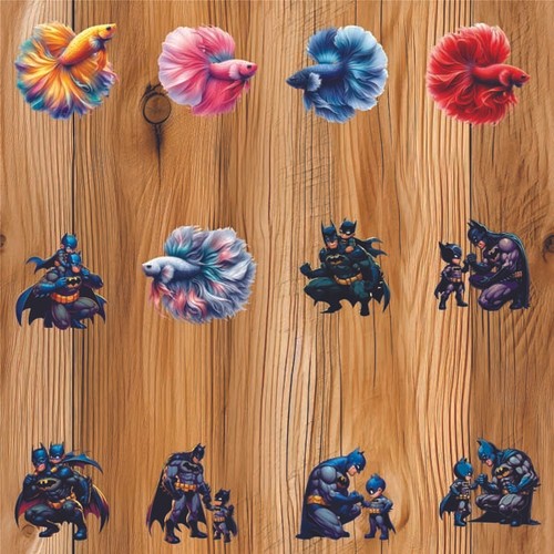 12x colourful mixed batman - mixed,