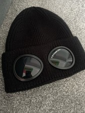 CP Company Black Goggle Beanie