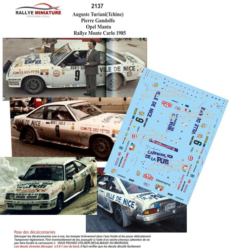 Decals ref 2137 opel - 1/43,