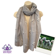 BEDLINGTON TERRIER PRINT LADIES SCARF NEW DESIGN SHAWL 2 COLOUR CHOICES