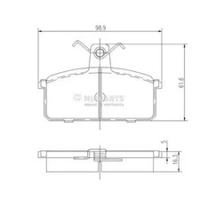 Brake pads Front Axle J3608008