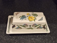 Vintage Portmeirion Covered Butter Dish Botanic Garden Cotton Flower & Daisy