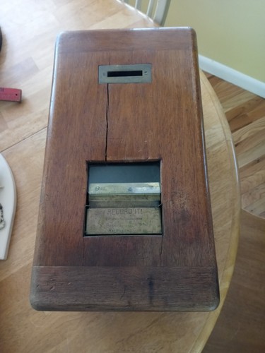 Antique wooden cash - cash, register