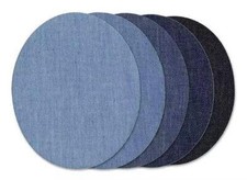Pack 5, Iron-on Patches Denim