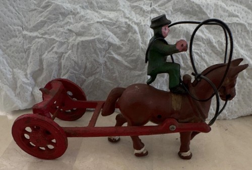 Vintage cast iron horse - iron, horse-drawn