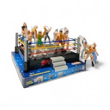 PEBBLE HUG Toy Wrestling Ring 12 Mini Fighters –Ultimate Battle Playset for Kids