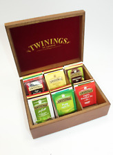 TWININGS WOODEN TEA BAGS BOX 6