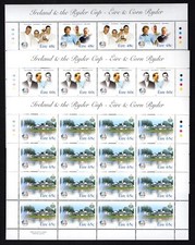 2005 Ireland Ryder Cup Commemorative Stamp Sheetlet Plate 1B1B1B1B MNH