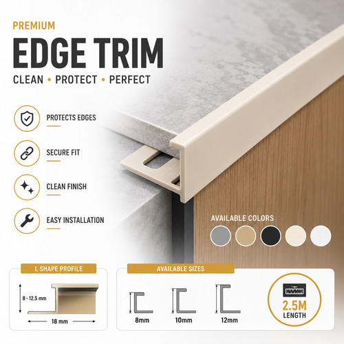 Pvc straight edge tile trim - straight,