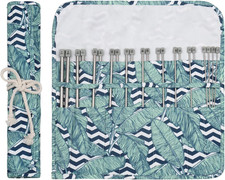 Knitting Needles Set 25Cm, 11 Pairs of Metal Short Knitting Needles 2.0Mm-8.0Mm