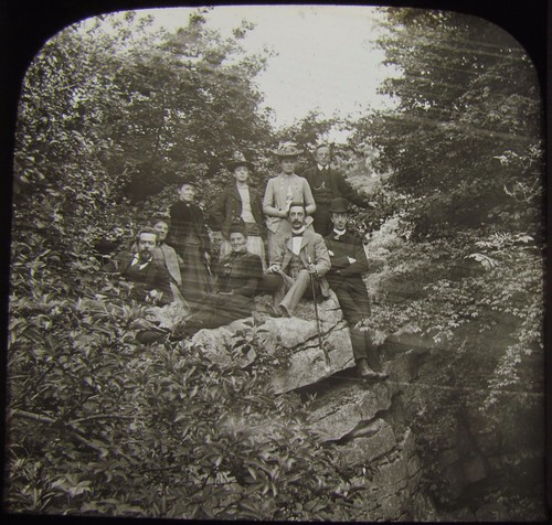 Glass magic lantern slide - glass,