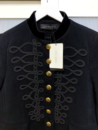 A370 zara blazer black - blazer,