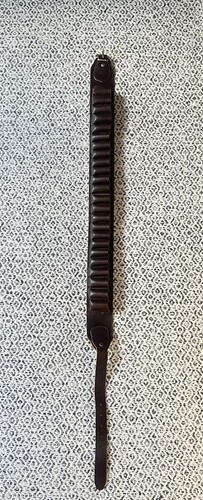 Dark brown leather - brown, gun