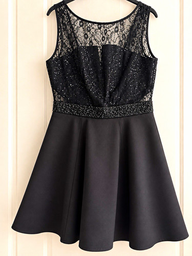 Lipsy london black lace floral - black,