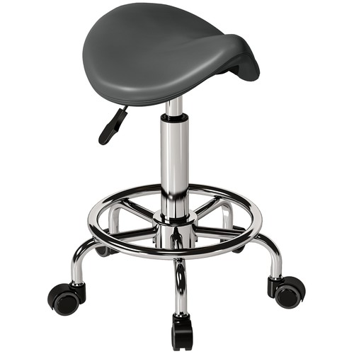 Homcom saddle chair rolling - saddle,
