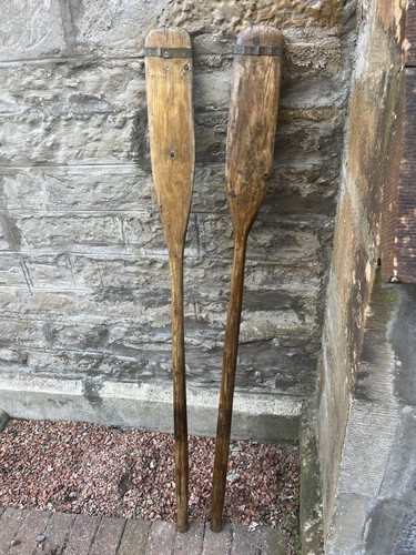Vintage wooden oars - oars, /