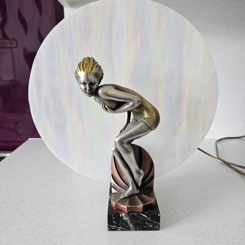 Art deco style bather lamp - art, 'bather'