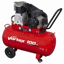 Sealey Compressor 100ltr Belt Drive 3Hp with Cast Cylinders & Wheels Compressor