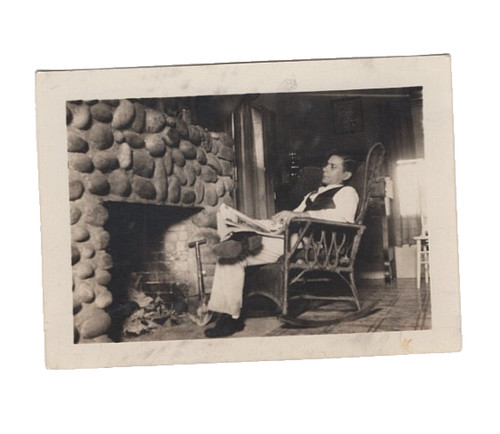 1930s man reading newspaper - newspaper, by