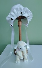 Hand Knit Baby Frilled Bonnet