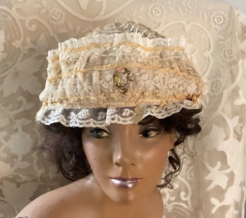 Antique edwardian lace peach - lace, &
